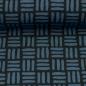 Preview: French Terry Sommersweat Wabi Grid Pinselstriche in Anthrazit